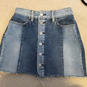 PacSun Two-Tone Denim Mini Skirt